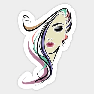 Confidence woman 1 Sticker